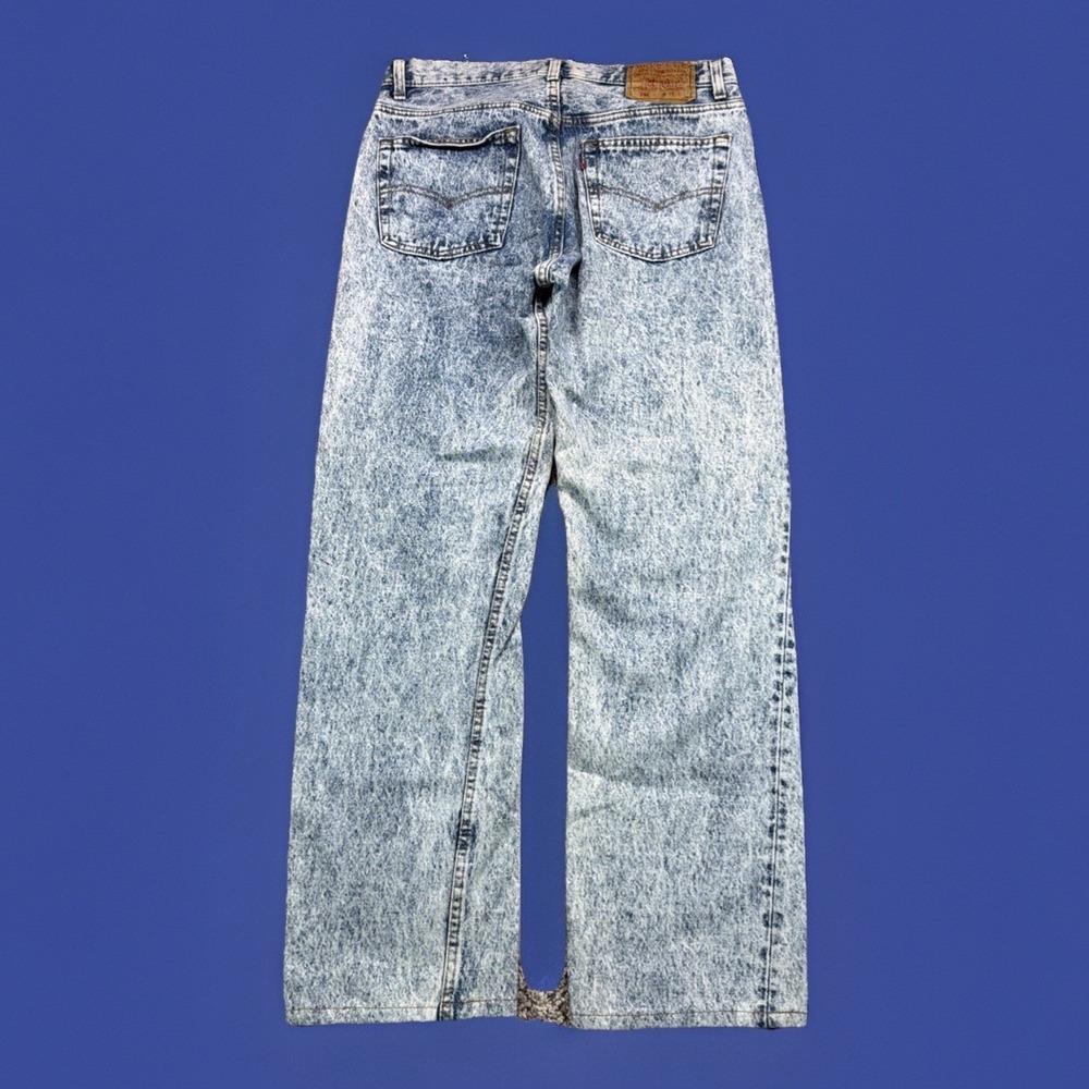 Levi's 501 Jeans Blue Mens 33x32 (Fits 31x29) Acid Wash Straight Made in USA